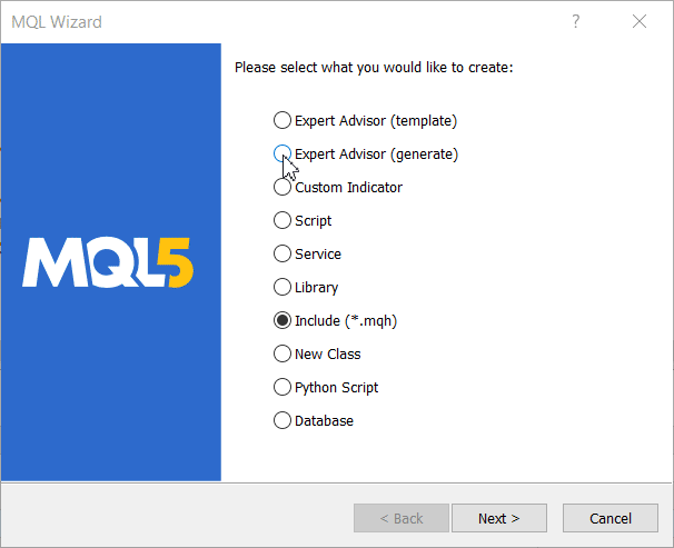 Launch the Wizard. Launch the Wizard.