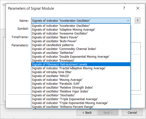 MQL5 Wizard enlisting the Fibonacci Signal