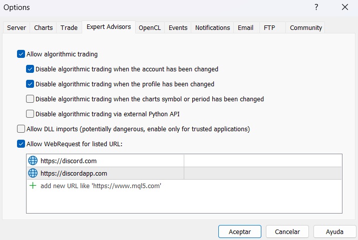 Permitir WebRequests