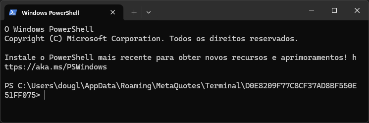Terminal in Data folder