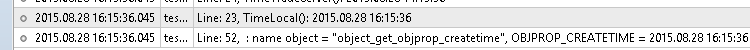 オブジェクト作成の時間は、オブジェクトを作成する瞬間にコンピュータのローカル時間に等しい。