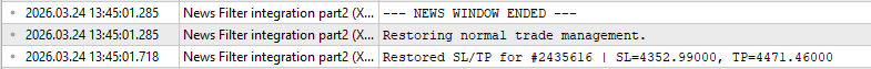 News window ends, and stops are restored News window ends, and stops are restored