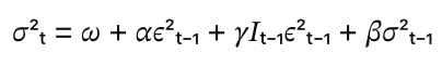 GJR-GARCH formula