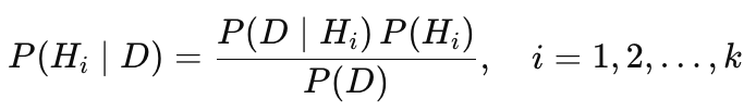 Bayes' theorem discrete
