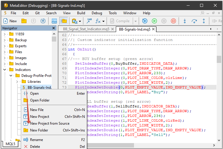 Creating a Project from a Source File Creating a Project from a Source File