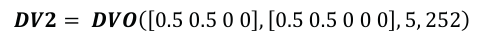 Fig. 10 - The DV2 formula with weight vectors