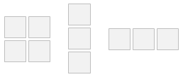 Fig. 1.  Exemplos dos botões organizados em um grupo.