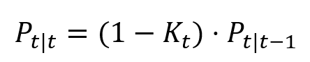 Image showing the equation for Posterior error covariance