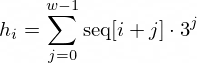Hash-based w-gram counting Hash-based w-gram counting