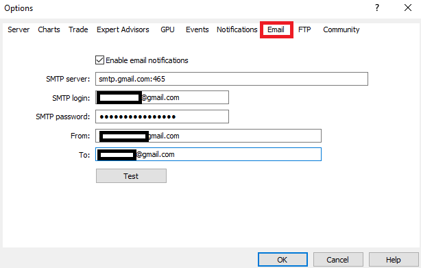 Figure 3. SMTP Settings Figure 3. SMTP Settings