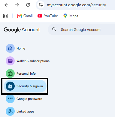 Figure 4. Security & sign-in Figure 4. Security & sign-in