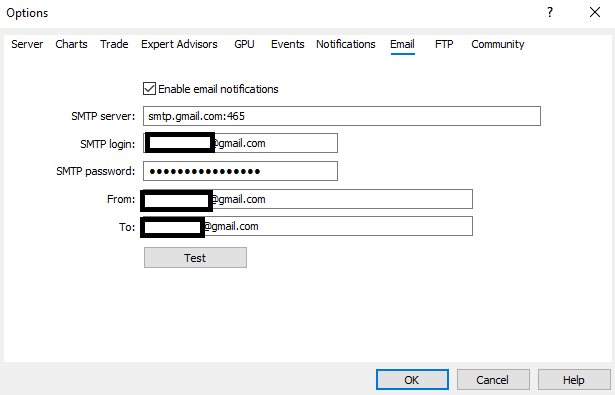 Figure 2. Configuring the SMTP Settings Figure 2. Configuring the SMTP Settings