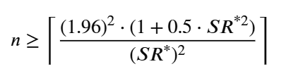 minimum sample size formula minimum sample size formula