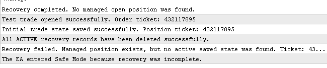 Testing Missing Recovery Record