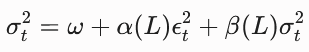 Standard GARCH formula