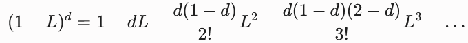 Binomial expansion of fractional term