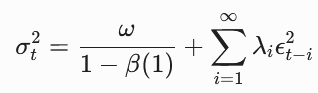 Final form of FIGARCH formula
