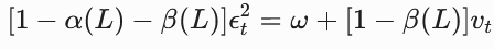 Garch As ARMA of squared returns