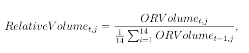Fig. 1 - Relative Volume formula as presented in the original paper