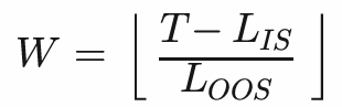 Formula 11 - Maximum Window Count Formula 11 - Maximum Window Count