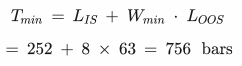 Formula 13 - Minimum Dataset Length (with worked example) Formula 13 - Minimum Dataset Length (with worked example)