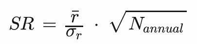 Formula 8 - Annualized Sharpe Ratio (Step 3) Formula 8 - Annualized Sharpe Ratio (Step 3)
