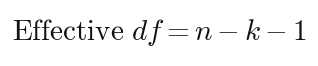 Formula 1 — Effective Degrees of Freedom Formula 1 — Effective Degrees of Freedom