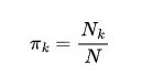 MLE pi_k MLE pi_k