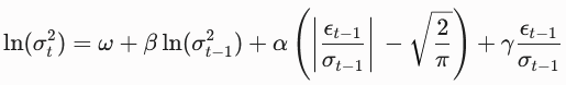 EGARCH Equation EGARCH Equation