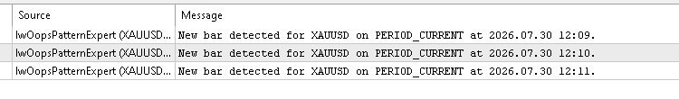 New Bar Detection Log Messages New Bar Detection Log Messages