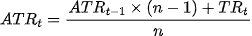 Figure 3. Wilder's RMA smoothing