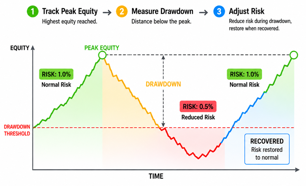 Adaptive Drawdown Illustration Adaptive Drawdown Illustration