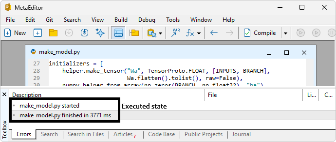 METAEDITOR EXECUTION METAEDITOR EXECUTION