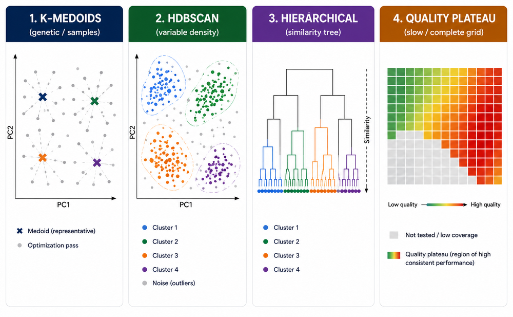 Clustering methods used in OCA Clustering methods used in OCA