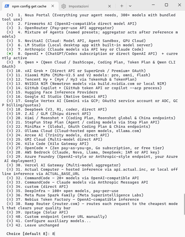Selecting an AI-service configuration Selecting an AI-service configuration