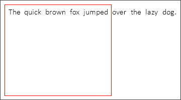 Fig. 4. Situation with overflowing the line of the text box.