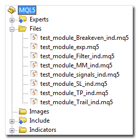 図6. 生成されたプロジェクトファイル "test"。