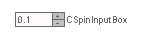 Fig. 1. Classe CSpinInputBox (boîte de saisie du bouton Spin)