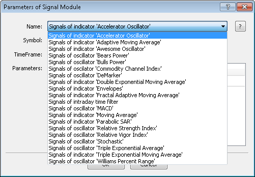 Figure 6. Selecting signals