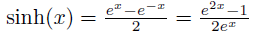 Figure 9. Sinh equation