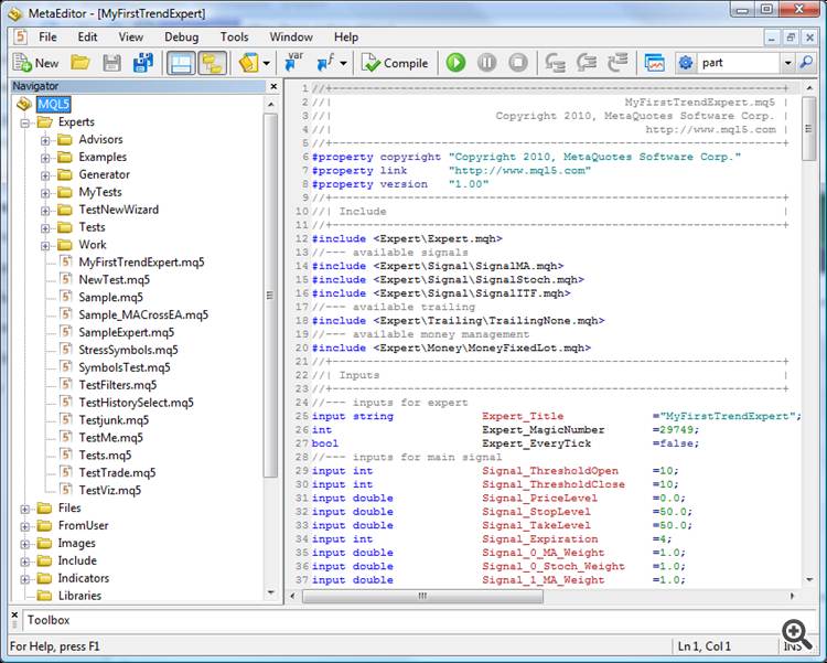 Programmcode des erstellten Expert-Systems