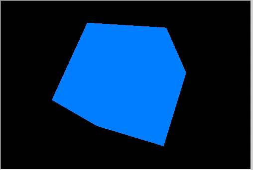 Top right view of a rotating cube.