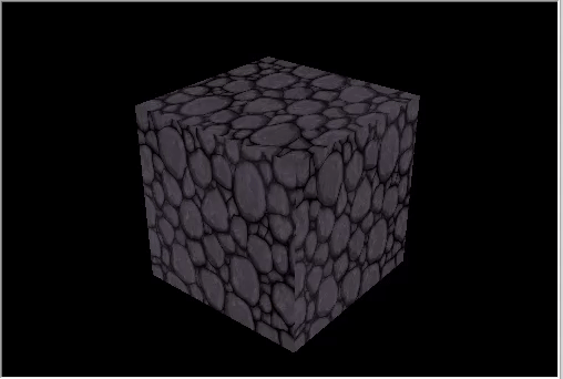A cube with a stone texture