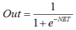 Formula that describes the sigmoid function