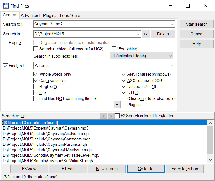 Kontextbezogene Dateisuche