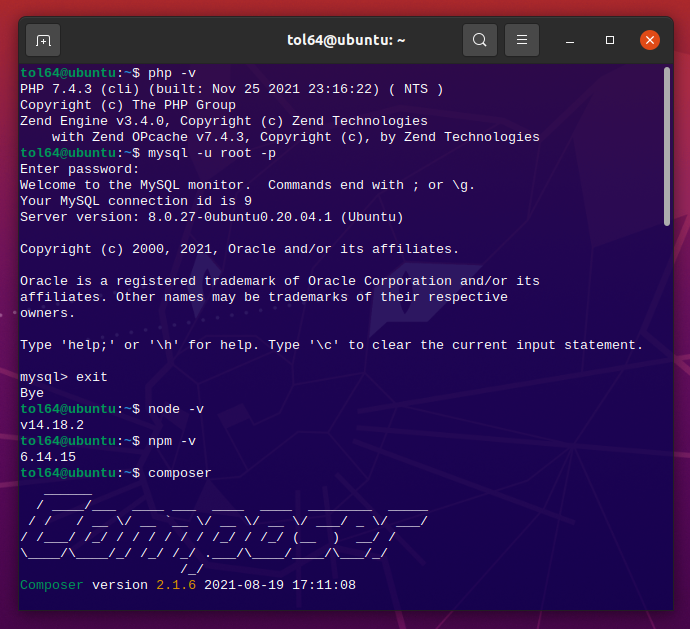 Рис. 3 - Ubuntu Terminal.