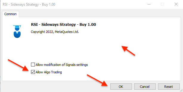 Стратегия RSI Sideways - Buy