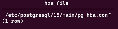 postgres-konfiguration hba-Datei anzeigen