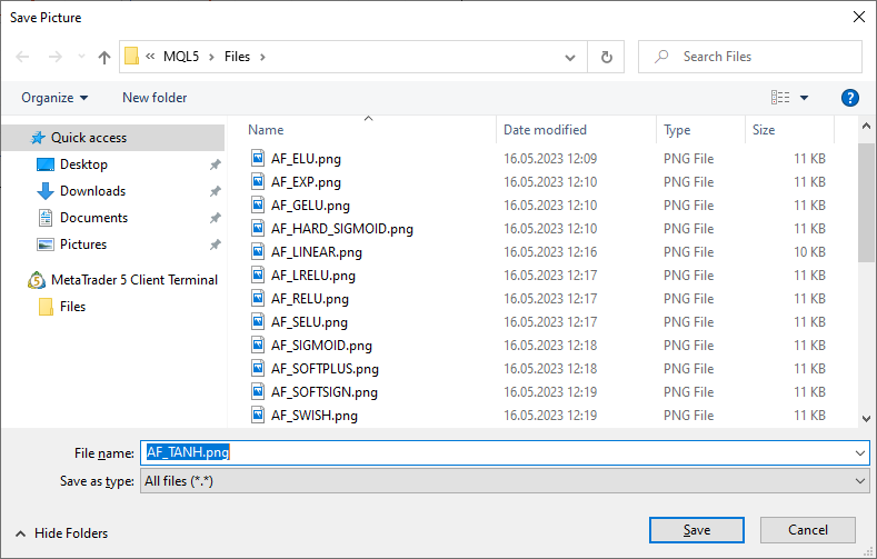 Сохранение png-файла