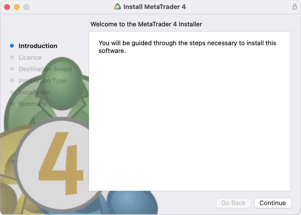 Installation von MetaTrader 4 unter MacOS